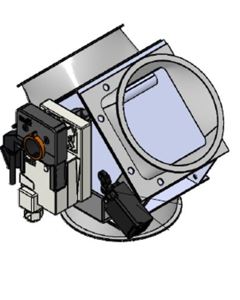 Distributor D150 2-ways w/flap automatic w/limit switch